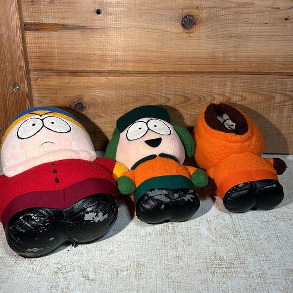 Vintage 1998 Set of 3 Small South Park Plushes - Cartman, Kenny, & Kyle - Picture 7 of 7